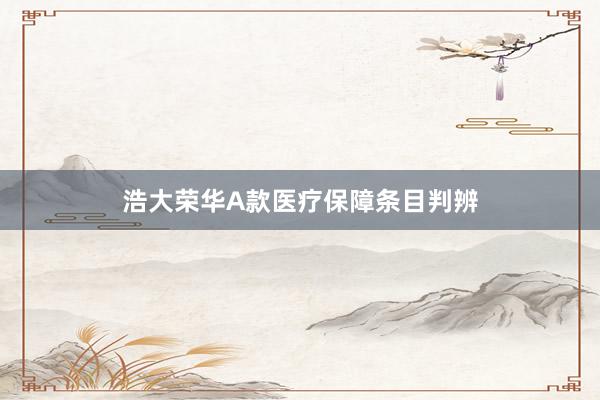 浩大荣华A款医疗保障条目判辨